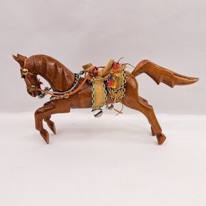 Handcrafted Brown Horse Wall Decor